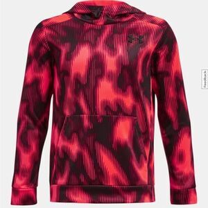 Under Armour Boys' Armour Fleece® Printed Hoodie, Beta / Black, XS, NWT